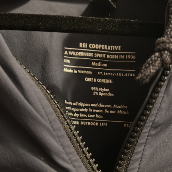 REI Navy Blue Raincoat Parka - Picture 3 of 3